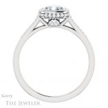 Cushion Cut Forever One Moissanite Engagement Ring #GTJ1037-cushion-fo-w 2 Cushion Cut Forever One Moissanite Engagement Ring #GTJ1037-cushion-fo-w