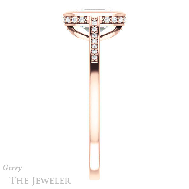 Emerald Cut Forever One Moissanite Engagement Ring #GTJ1037-emerald-fb-r 3 Emerald Cut Forever Brilliant Moissanite Engagement Ring #GTJ1037-emerald-fb-r