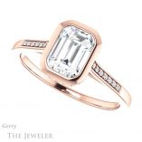 Emerald Cut Forever One Moissanite Engagement Ring #GTJ1037-emerald-fb-r 5 Emerald Cut Forever Brilliant Moissanite Engagement Ring #GTJ1037-emerald-fb-r