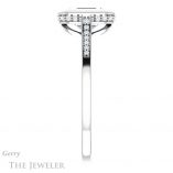 Emerald Cut Forever One Moissanite Engagement Ring #GTJ1037-emerald-fb-w 3 Emerald Cut Forever Brilliant Moissanite Engagement Ring #GTJ1037-emerald-fb-w