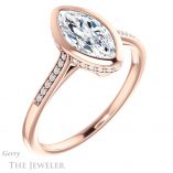 Marquise Cut Forever One Moissanite Engagement Ring #GTJ1037-marquise-fb-r 4 Marquise Cut Forever Brilliant Moissanite Engagement Ring #GTJ1037-marquise-fb-r
