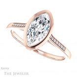 Marquise Cut Forever One Moissanite Engagement Ring #GTJ1037-marquise-fb-r 5 Marquise Cut Forever Brilliant Moissanite Engagement Ring #GTJ1037-marquise-fb-r