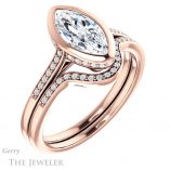 Marquise Cut Forever One Moissanite Engagement Ring #GTJ1037-marquise-fb-r 6 Marquise Cut Forever Brilliant Moissanite Engagement Ring #GTJ1037-marquise-fb-r