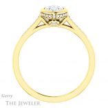 Marquise Cut Forever One Moissanite Engagement Ring #GTJ1037-marquise-fb-y 2 Marquise Cut Forever Brilliant Moissanite Engagement Ring #GTJ1037-marquise-fb-y