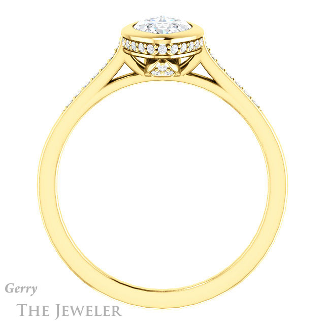 Marquise Cut Forever Brilliant Moissanite Engagement Ring #GTJ1037-marquise-fb-y