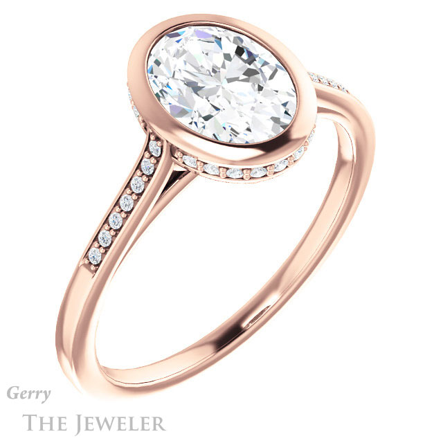 Oval Shaped Forever One Moissanite Engagement Ring #GTJ1037-oval-fo-r 4 Oval Shaped Forever One Moissanite Engagement Ring #GTJ1037-oval-fo-r