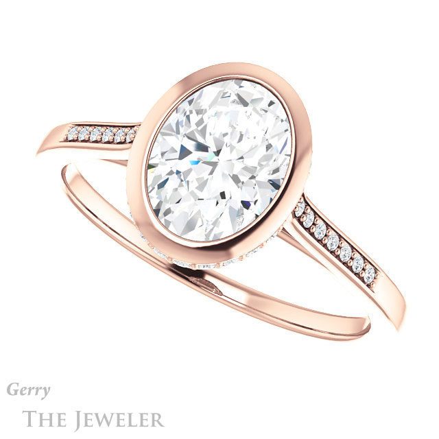 Oval Shaped Forever One Moissanite Engagement Ring #GTJ1037-oval-fo-r 5 Oval Shaped Forever One Moissanite Engagement Ring #GTJ1037-oval-fo-r