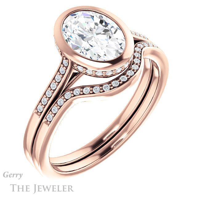 Oval Shaped Forever One Moissanite Engagement Ring #GTJ1037-oval-fo-r 6 Oval Shaped Forever One Moissanite Engagement Ring #GTJ1037-oval-fo-r