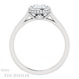 Oval Shaped Forever One Moissanite Engagement Ring #GTJ1037-oval-fo-w 2 Oval Shaped Forever One Moissanite Engagement Ring #GTJ1037-oval-fo-w