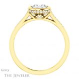Oval Shaped Forever One Moissanite Engagement Ring #GTJ1037-oval-fo-y 2 Oval Shaped Forever One Moissanite Engagement Ring #GTJ1037-oval-fo-y