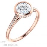 Round Cut Forever One Moissanite Engagement Ring #GTJ1037-round-fo-r 4 Round Cut Forever One Moissanite Engagement Ring #GTJ1037-round-fo-r
