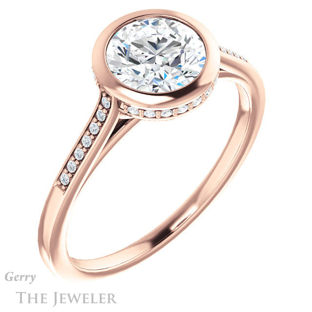 Round Cut Forever One Moissanite Engagement Ring #GTJ1037-round-fo-r 4 Round Cut Forever One Moissanite Engagement Ring #GTJ1037-round-fo-r