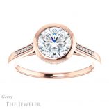 Round Cut Forever One Moissanite Engagement Ring #GTJ1037-round-fo-r 1 Round Cut Forever One Moissanite Engagement Ring #GTJ1037-round-fo-r