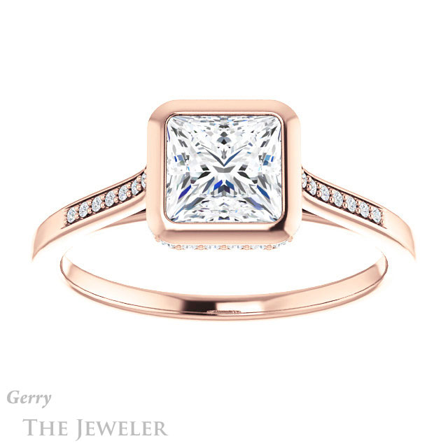 Princess Cut Forever One Moissanite Engagement Ring #GTJ1037-square-fo-r 1 Princess Cut Forever One Moissanite Engagement Ring #GTJ1037-square-fo-r