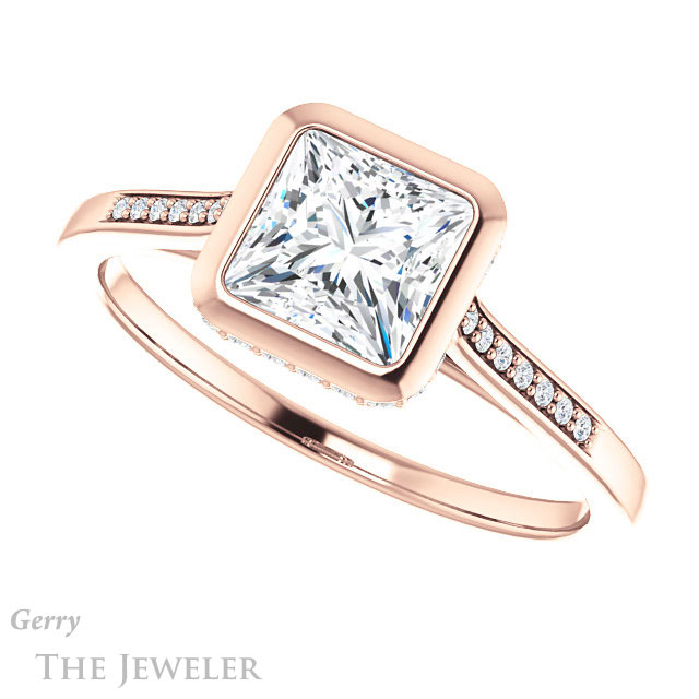 Princess Cut Forever One Moissanite Engagement Ring #GTJ1037-square-fo-r 5 Princess Cut Forever One Moissanite Engagement Ring #GTJ1037-square-fo-r