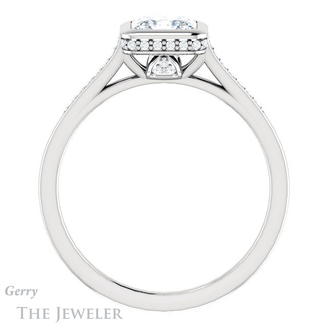 Princess Cut Forever One Moissanite Engagement Ring #GTJ1037-square-fo-w 2 Princess Cut Forever One Moissanite Engagement Ring #GTJ1037-square-fo-w