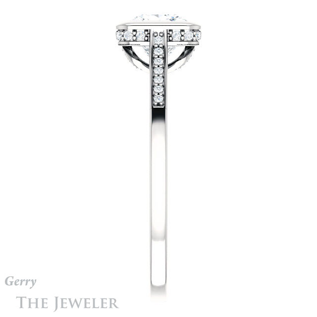 Princess Cut Forever One Moissanite Engagement Ring #GTJ1037-square-fo-w 3 Princess Cut Forever One Moissanite Engagement Ring #GTJ1037-square-fo-w