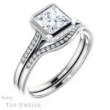 Princess Cut Forever One Moissanite Engagement Ring #GTJ1037-square-fo-w 6 Princess Cut Forever One Moissanite Engagement Ring #GTJ1037-square-fo-w