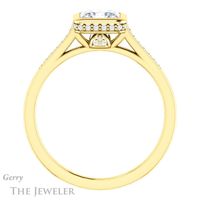 Princess Cut Forever One Moissanite Engagement Ring #GTJ1037-square-fo-y 2 Princess Cut Forever One Moissanite Engagement Ring #GTJ1037-square-fo-y