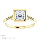 Princess Cut Forever One Moissanite Engagement Ring #GTJ1037-square-fo-y 1 Princess Cut Forever One Moissanite Engagement Ring #GTJ1037-square-fo-y