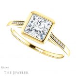 Princess Cut Forever One Moissanite Engagement Ring #GTJ1037-square-fo-y 5 Princess Cut Forever One Moissanite Engagement Ring #GTJ1037-square-fo-y