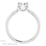 Cushion Cut Forever One Moissanite Engagement Ring #GTJ1039-cushion-fo-w 2 Cushion Cut Forever One Moissanite Engagement Ring #GTJ1039-cushion-fo-w