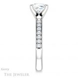 Cushion Cut Forever One Moissanite Engagement Ring #GTJ1039-cushion-fo-w 3 Cushion Cut Forever One Moissanite Engagement Ring #GTJ1039-cushion-fo-w