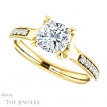 Cushion Cut Forever One Moissanite Engagement Ring #GTJ1039-cushion-fo-y 5 Cushion Cut Forever One Moissanite Engagement Ring #GTJ1039-cushion-fo-y