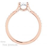Emerald Cut Forever One Moissanite Engagement Ring #GTJ1039-emerald-fb-r 2 Emerald Cut Forever Brilliant Moissanite Engagement Ring #GTJ1039-emerald-fb-r