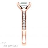 Emerald Cut Forever One Moissanite Engagement Ring #GTJ1039-emerald-fb-r 3 Emerald Cut Forever Brilliant Moissanite Engagement Ring #GTJ1039-emerald-fb-r