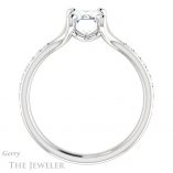 Emerald Cut Forever One Moissanite Engagement Ring #GTJ1039-emerald-fb-w 2 Emerald Cut Forever Brilliant Moissanite Engagement Ring #GTJ1039-emerald-fb-w