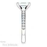 Emerald Cut Forever One Moissanite Engagement Ring #GTJ1039-emerald-fb-w 3 Emerald Cut Forever Brilliant Moissanite Engagement Ring #GTJ1039-emerald-fb-w