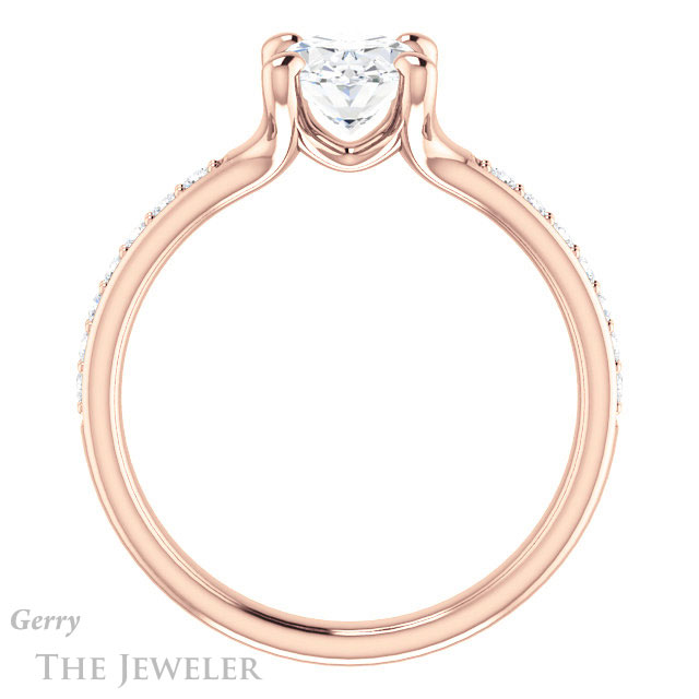 Oval Shaped Forever One Moissanite Engagement Ring #GTJ1039-oval-fo-r
