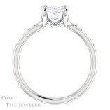 Oval Shaped Forever One Moissanite Engagement Ring #GTJ1039-oval-fo-w 2 Oval Shaped Forever One Moissanite Engagement Ring #GTJ1039-oval-fo-w