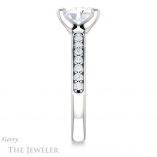 Oval Shaped Forever One Moissanite Engagement Ring #GTJ1039-oval-fo-w 3 Oval Shaped Forever One Moissanite Engagement Ring #GTJ1039-oval-fo-w