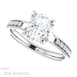 Oval Shaped Forever One Moissanite Engagement Ring #GTJ1039-oval-fo-w 5 Oval Shaped Forever One Moissanite Engagement Ring #GTJ1039-oval-fo-w