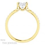 Oval Shaped Forever One Moissanite Engagement Ring #GTJ1039-oval-fo-y
