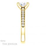 Oval Shaped Forever One Moissanite Engagement Ring #GTJ1039-oval-fo-y