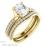 Oval Shaped Forever One Moissanite Engagement Ring #GTJ1039-oval-fo-y
