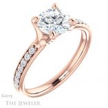 Round Cut Forever One Moissanite Engagement Ring #GTJ1039-round-fo-r 4 Round Cut Forever One Moissanite Engagement Ring #GTJ1039-round-fo-r