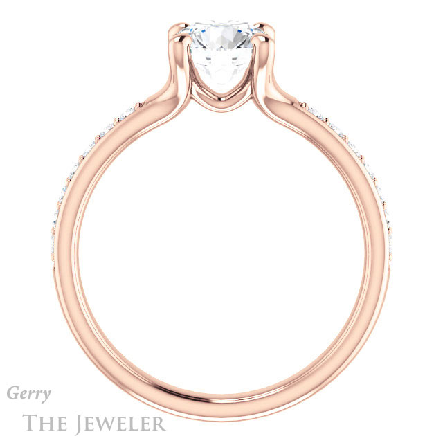 Round Cut Forever One Moissanite Engagement Ring #GTJ1039-round-fo-r 2 Round Cut Forever One Moissanite Engagement Ring #GTJ1039-round-fo-r