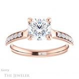 Round Cut Forever One Moissanite Engagement Ring #GTJ1039-round-fo-r 1 Round Cut Forever One Moissanite Engagement Ring #GTJ1039-round-fo-r