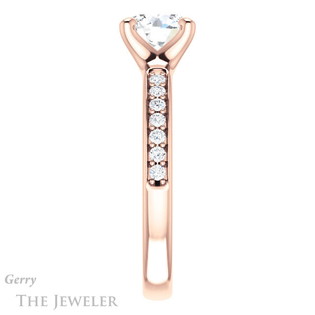 Round Cut Forever One Moissanite Engagement Ring #GTJ1039-round-fo-r 3 Round Cut Forever One Moissanite Engagement Ring #GTJ1039-round-fo-r
