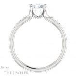 Round Cut Forever One Moissanite Engagement Ring #GTJ1039-round-fo-w 2 Round Cut Forever One Moissanite Engagement Ring #GTJ1039-round-fo-w