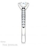 Round Cut Forever One Moissanite Engagement Ring #GTJ1039-round-fo-w 3 Round Cut Forever One Moissanite Engagement Ring #GTJ1039-round-fo-w