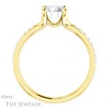 Round Cut Forever One Moissanite Engagement Ring #GTJ1039-round-fo-y 2 Round Cut Forever One Moissanite Engagement Ring #GTJ1039-round-fo-y