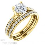 Round Cut Forever One Moissanite Engagement Ring #GTJ1039-round-fo-y 6 Round Cut Forever One Moissanite Engagement Ring #GTJ1039-round-fo-y