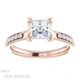 Princess Cut Forever One Moissanite Engagement Ring #GTJ1039-square-fo-r 1 Princess Cut Forever One Moissanite Engagement Ring #GTJ1039-square-fo-r