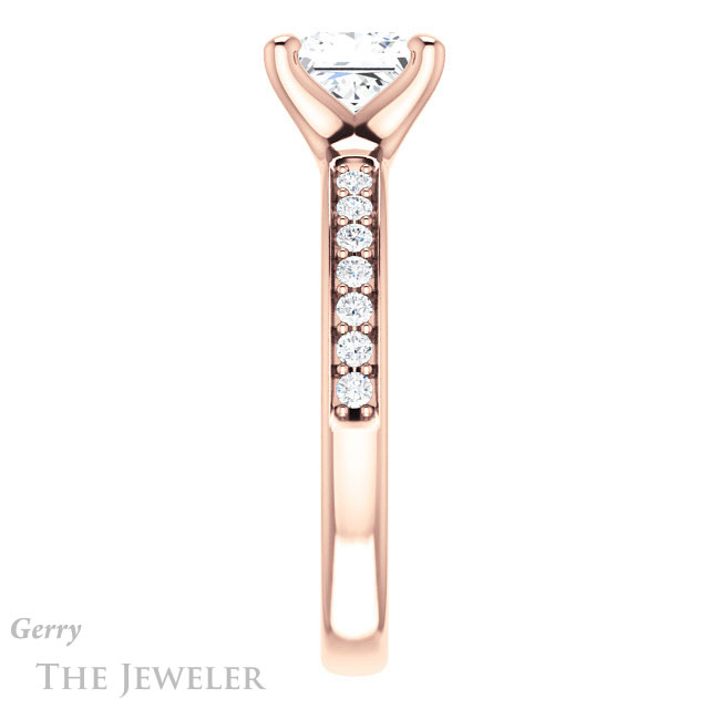 Princess Cut Forever One Moissanite Engagement Ring #GTJ1039-square-fo-r 3 Princess Cut Forever One Moissanite Engagement Ring #GTJ1039-square-fo-r