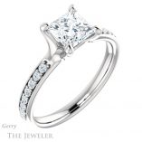 Princess Cut Forever One Moissanite Engagement Ring #GTJ1039-square-fo-w 4 Princess Cut Forever One Moissanite Engagement Ring #GTJ1039-square-fo-w